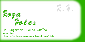 roza holes business card